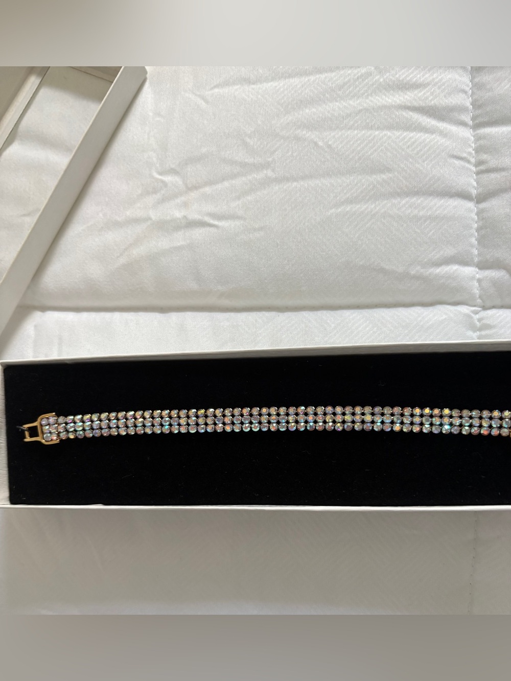 Swarovski Three-Row Crystal Bracelet